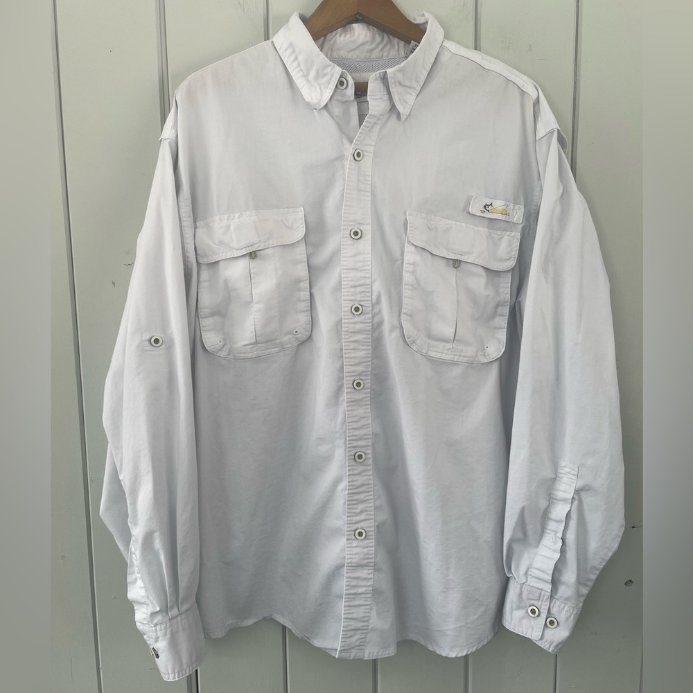 World Wide Sportsman Fishing Angler Men’s Long Sleeve Shirt White Size XL
